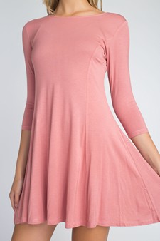 Three-Quarter Sleeve Swing Dress style 6