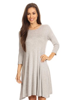Three-Quarter Sleeve Swing Dress style 2