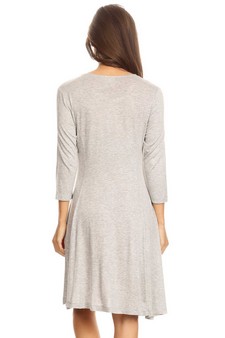 Three-Quarter Sleeve Swing Dress style 4