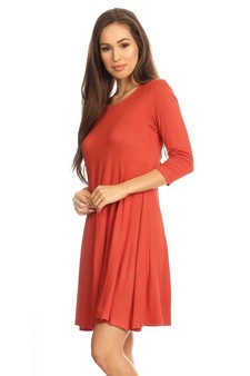 Three-Quarter Sleeve Swing Dress style 2