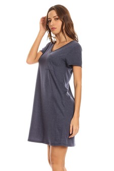 Cross Back V-Neck Pocket T-Shirt Dress style 3