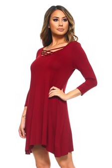 Crossed Strap Front Swing Dress style 2