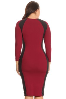 Color Block Contrast Midi Dress (XXXL only) style 4