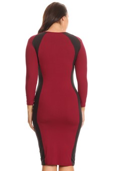 Color Block Contrast Midi Dress style 4