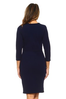 Lady's Kangaroo Pocket Solid Bodycon Dress style 3