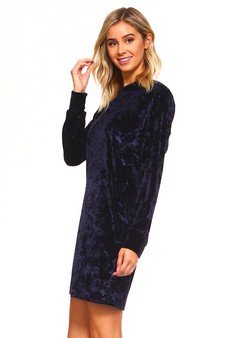 Icy Velvet Hooded Pocket Dress style 2