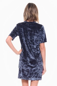 Velvet Short Sleeve Tee Dress style 4