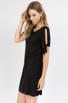 Lady's Knot Tie Sleeve Shift Dress style 2