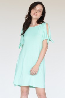 Lady's Knot Tie Sleeve Shift Dress style 5