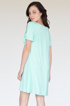 Lady's Knot Tie Sleeve Shift Dress style 6