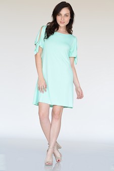 Lady's Knot Tie Sleeve Shift Dress style 7