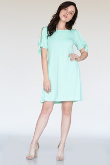 Lady's Knot Tie Sleeve Shift Dress style 9