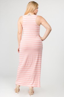 Women's Striped Tank Maxi Dress style 3