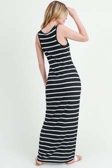 Women's Striped Tank Maxi Dress style 5