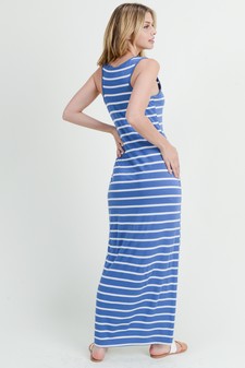 Women's Striped Tank Maxi Dress style 6