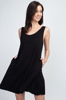 Women's Twist Strap Low Back Dress with Pockets style 3