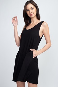 Women's Twist Strap Low Back Dress with Pockets style 4