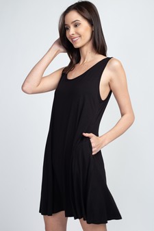 Women's Twist Strap Low Back Dress with Pockets style 5