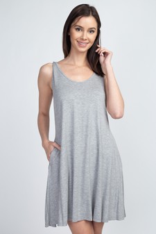 Women's Twist Strap Low Back Dress with Pockets style 2