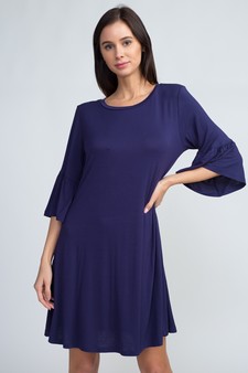 Women's Peplum 3/4 Sleeve Dress