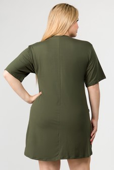 Women's Two Pocket T-Shirt Dress style 3