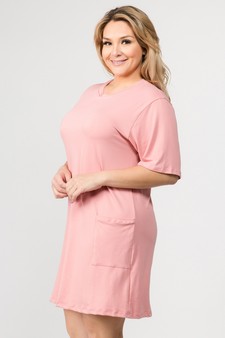 Women's Two Pocket T-Shirt Dress style 3