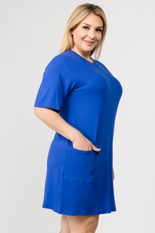Women's Two Pocket T-Shirt Dress style 2