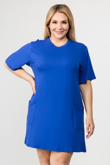 Women's Two Pocket T-Shirt Dress style 4
