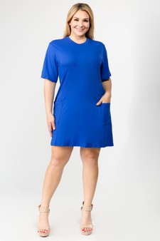 Women's Two Pocket T-Shirt Dress style 5