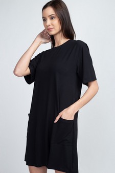 Women's Two Pocket T-Shirt Dress style 2