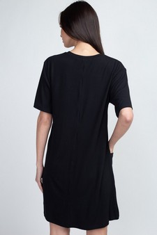 Women's Two Pocket T-Shirt Dress style 3