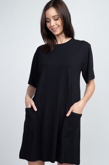 Women's Two Pocket T-Shirt Dress style 4