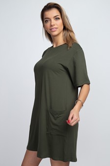 ** NY ONLY **Women's Two Pocket T-Shirt Dress style 3