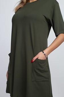 ** NY ONLY **Women's Two Pocket T-Shirt Dress style 5
