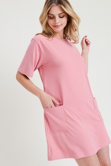 Women's Two Pocket T-Shirt Dress style 2