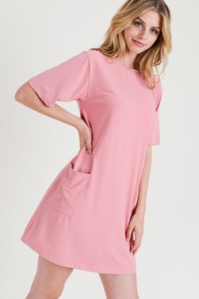 Women's Two Pocket T-Shirt Dress style 3