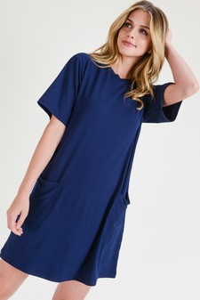 Women's Two Pocket T-Shirt Dress style 2