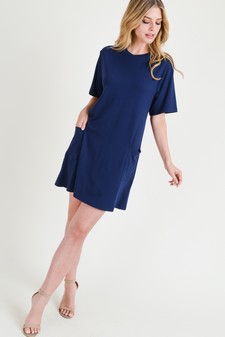 Women's Two Pocket T-Shirt Dress style 3