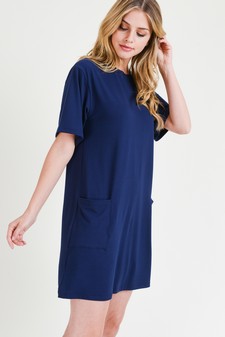 Women's Two Pocket T-Shirt Dress style 4
