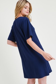 Women's Two Pocket T-Shirt Dress style 5