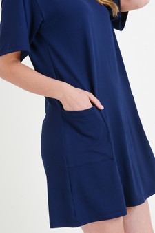 Women's Two Pocket T-Shirt Dress style 7