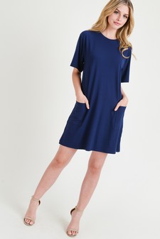 Women's Two Pocket T-Shirt Dress style 8