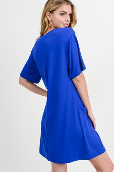 Women's Two Pocket T-Shirt Dress style 4