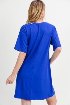 Women's Two Pocket T-Shirt Dress style 5