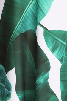 Women's Palm Leaf Print Fit and Flare Dress style 5