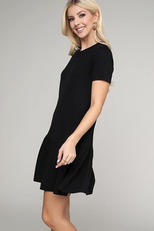 Women's Short Sleeve Peplum Hem Dress style 2