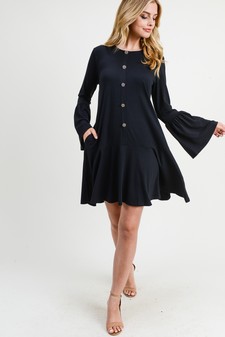 Women's Button Down Ruffle Hem Dress style 6