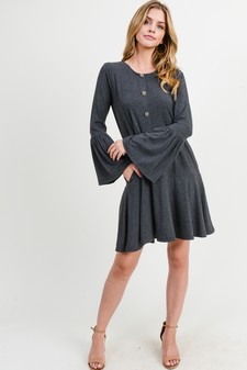 Women's Button Down Ruffle Hem Dress style 8