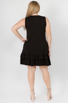 Women's Sleeveless Ruffle Dress with Pockets style 3