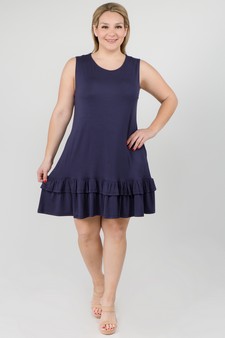 Women's Sleeveless Ruffle Dress with Pockets style 4